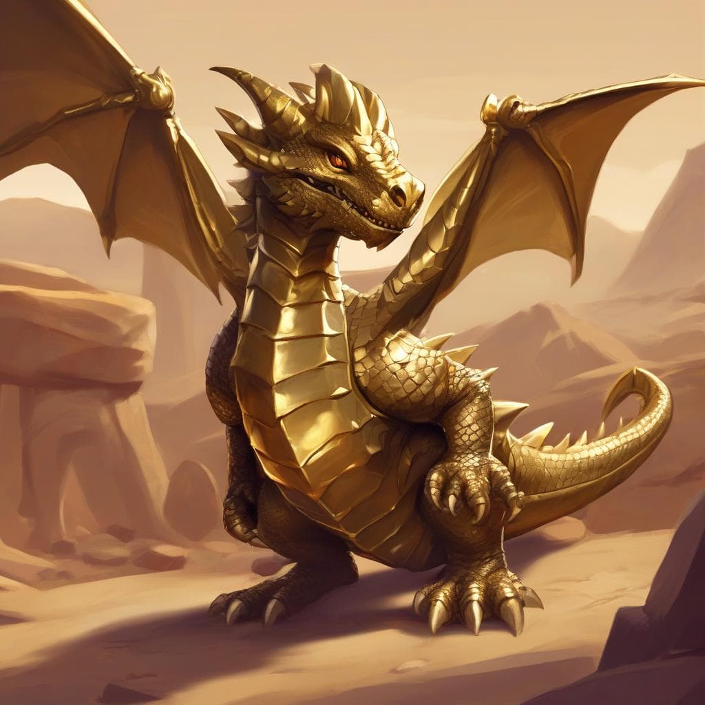 Brass Dragon Wyrmling