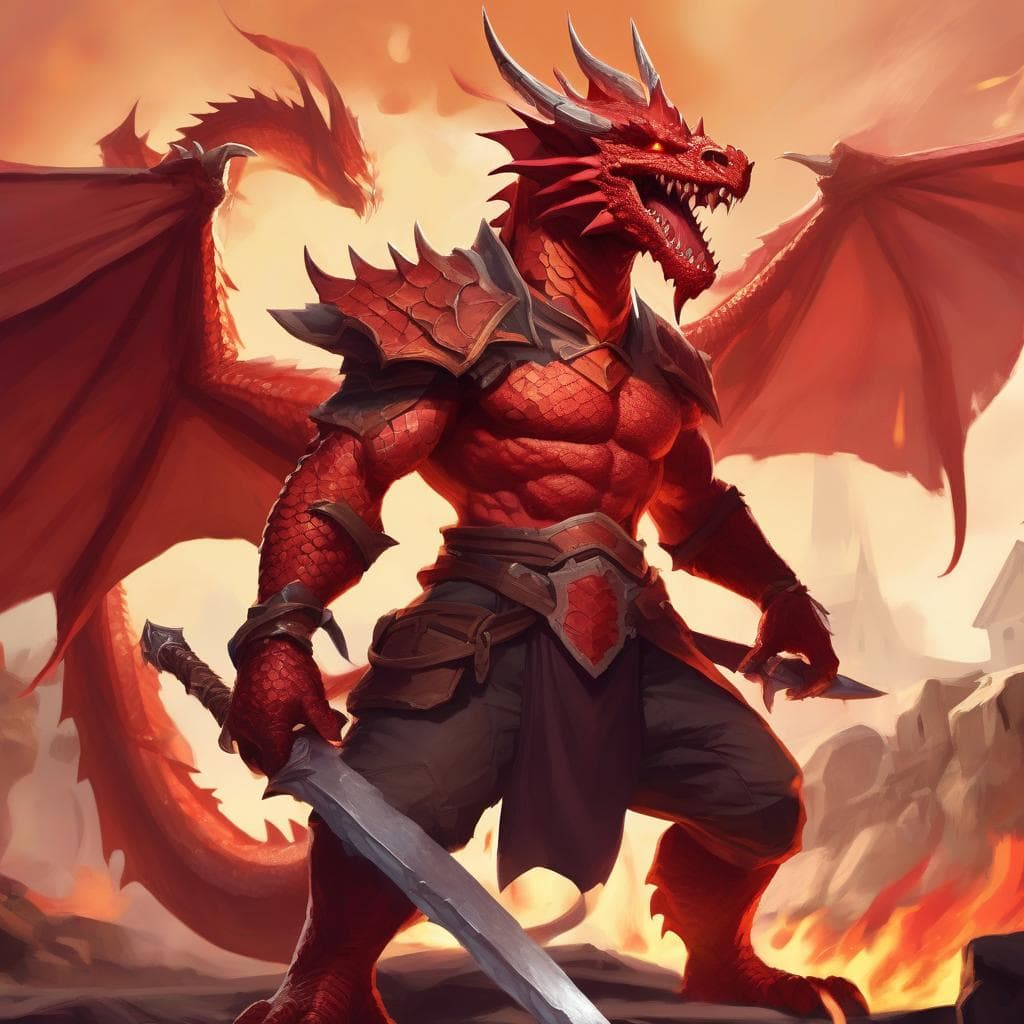 Half-Red Dragon Veteran