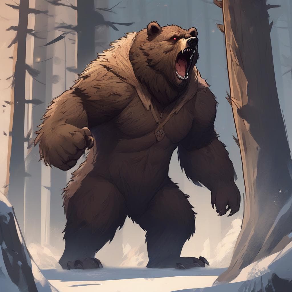 Werebear, Hybrid Form